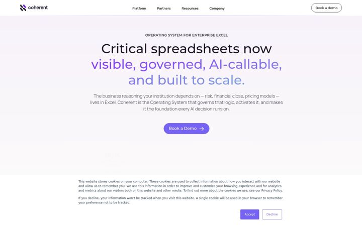 Screenshot of coherent.global
