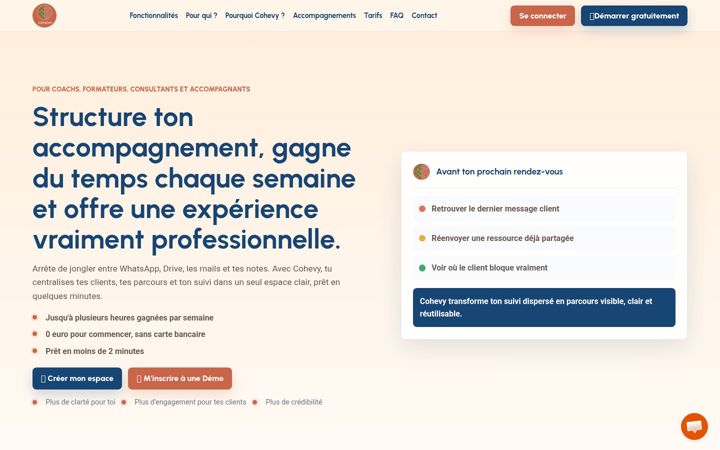 Zrzut ekranu cohevy.fr