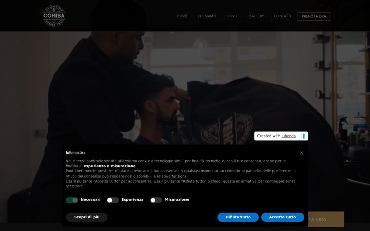 Screenshot of cohibabarbershop.com