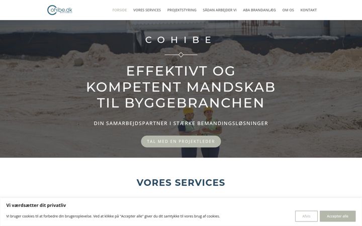 Screenshot of cohibe.dk