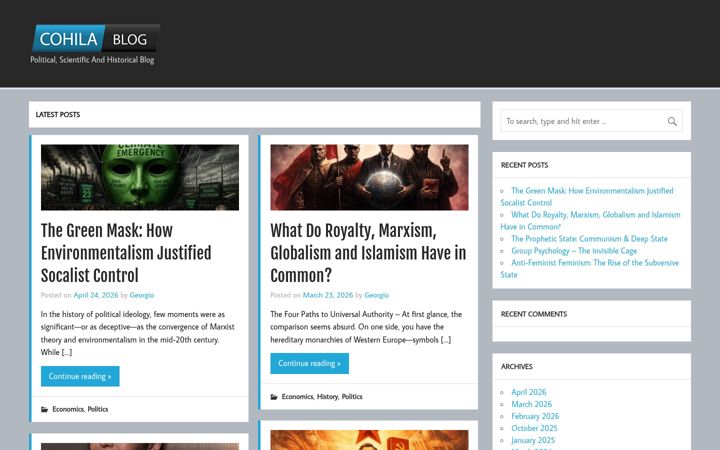 Screenshot of cohila.com
