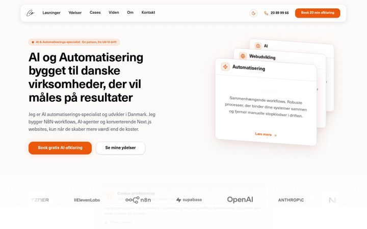 Screenshot of cohlsen.dk