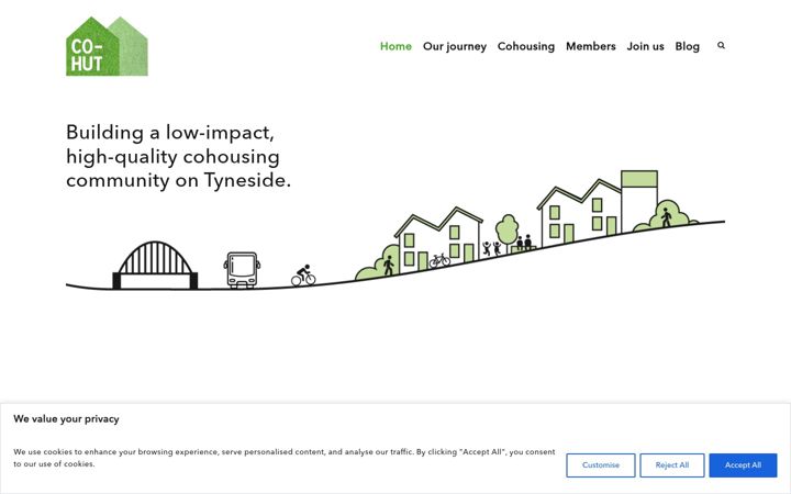 Screenshot of cohousingupontyne.org.uk