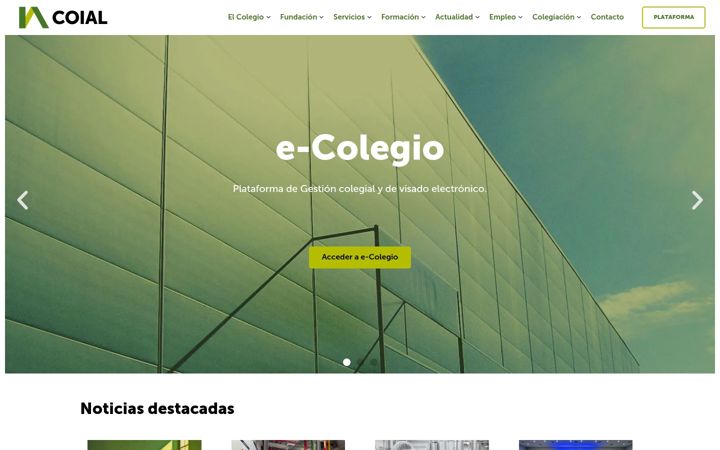 Captura de pantalla de coial.org