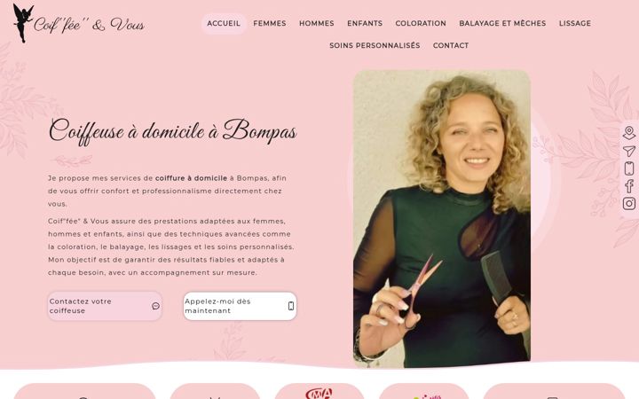 Skærmbillede af coiffeeandvous.fr