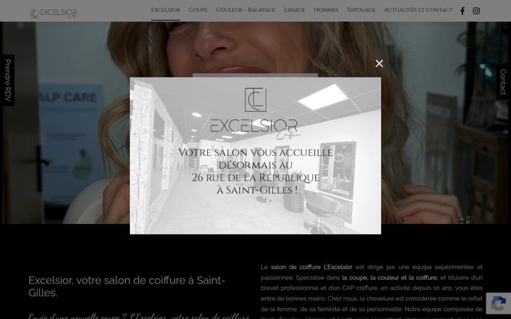 Skærmbillede af coiffeur-excelsior.fr
