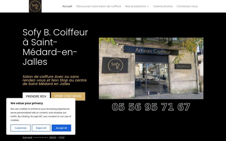 Snímek obrazovky coiffeur-saint-medard.fr