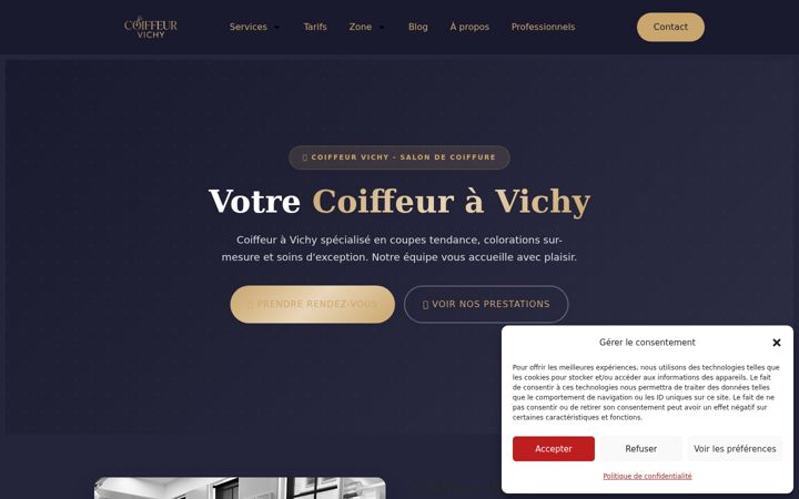 Snímek obrazovky coiffeur-vichy.fr