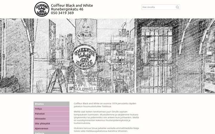 Screenshot of coiffeurblackandwhite.net
