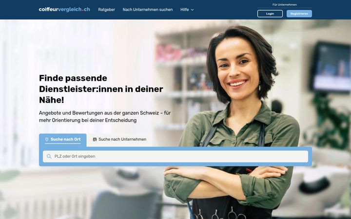 Screenshot of coiffeurvergleich.ch