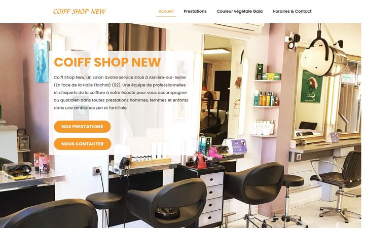 Snímek obrazovky coiffshopnew.fr