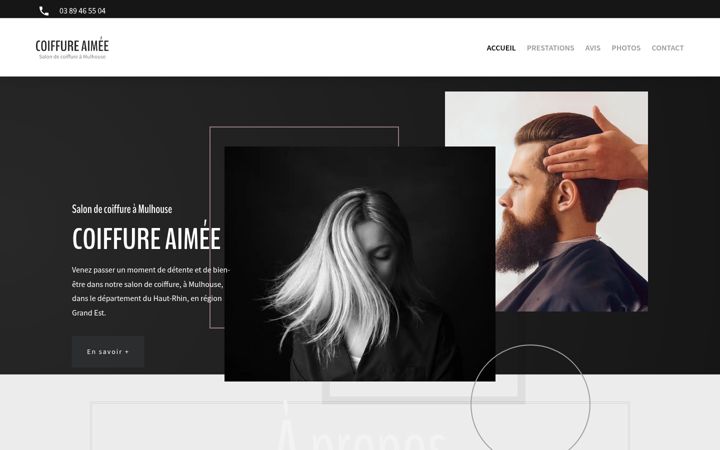 Snímek obrazovky coiffure-aimee.fr