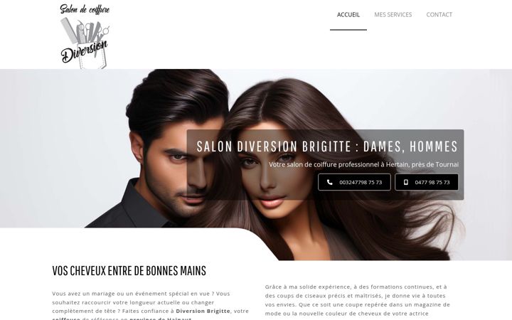Screenshot of coiffure-brigitte.be