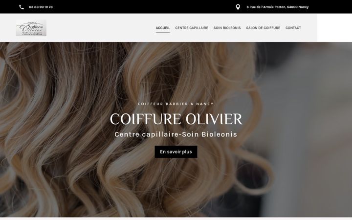 Skærmbillede af coiffure-olivier-nancy.fr