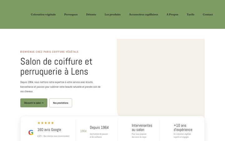 Skærmbillede af coiffure-paris.fr