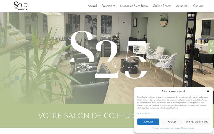 Skærmbillede af coiffure-studio-25.fr