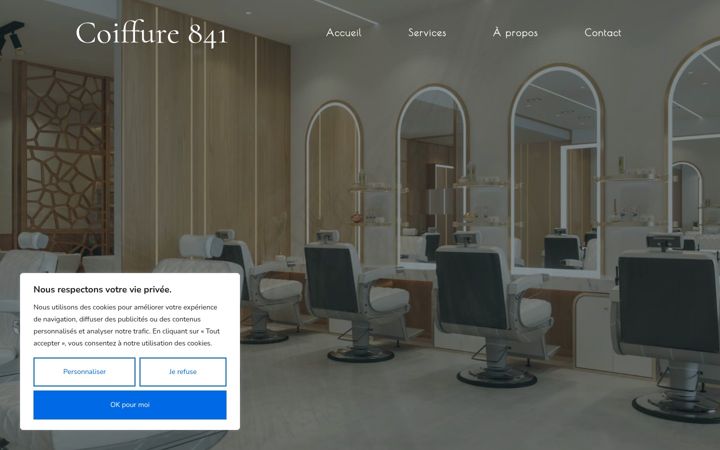 Skärmbild av coiffure841.ca