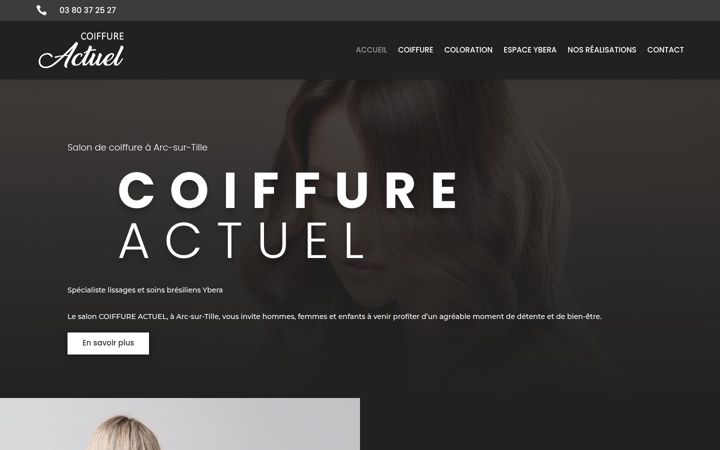 Screenshot of coiffureactuelarc.fr