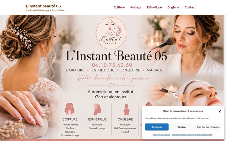 Screenshot of coiffureadomicile05.fr
