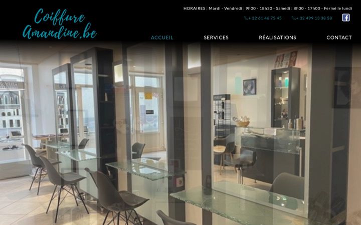 Screenshot of coiffureamandine.be