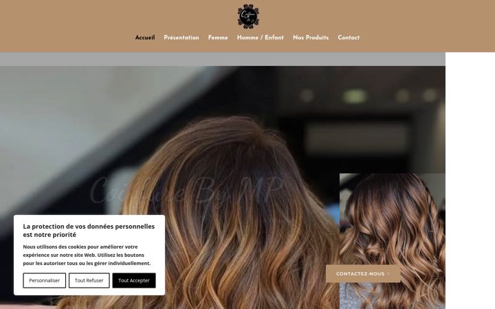 Screenshot of coiffurebymp-saucats.fr