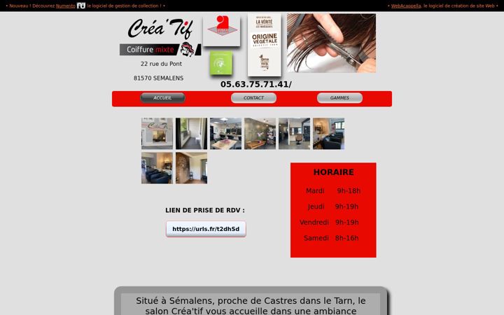 Screenshot of coiffurecreatif.fr