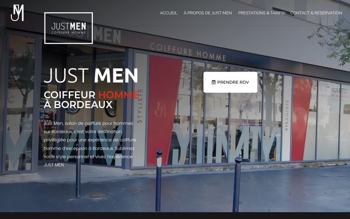 Screenshot of coiffurehomme-justmen.fr