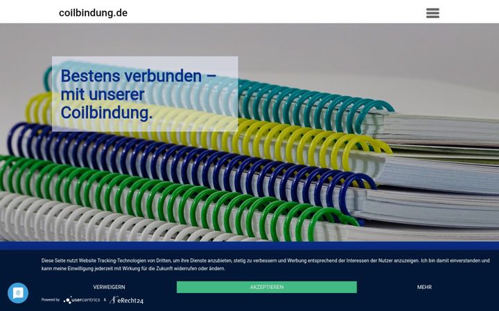 Screenshot of coilbindung.de