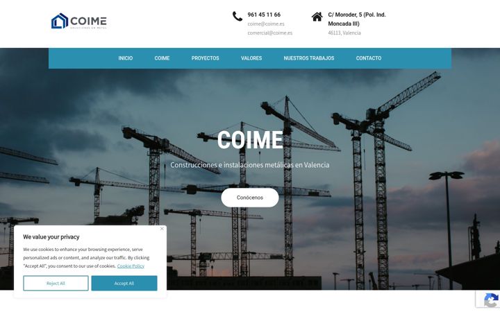 Screenshot of coime.es