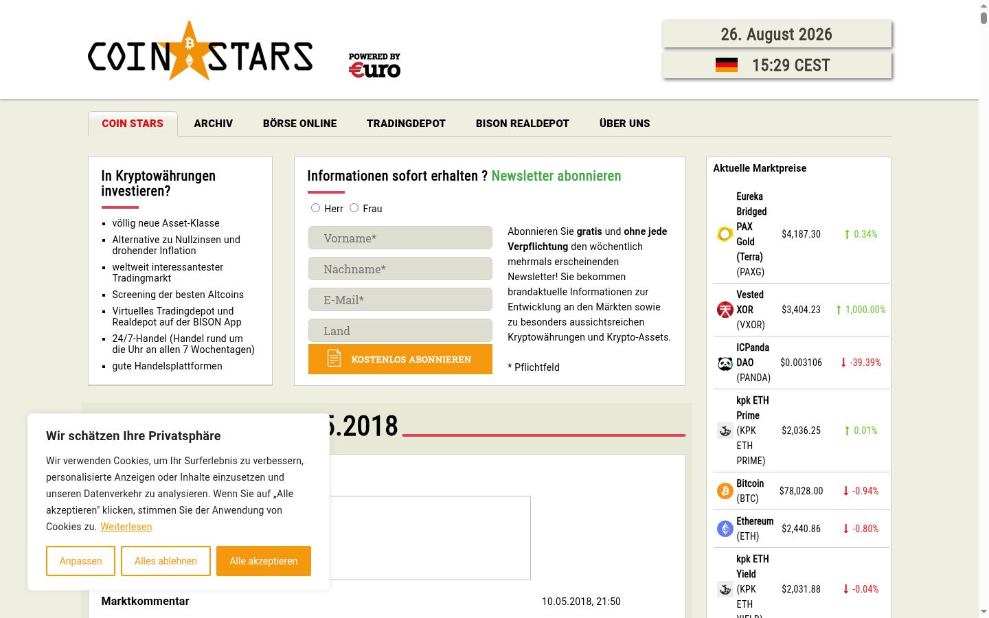 Zrzut ekranu banera zgody wyświetlanego przed jakąkolwiek interakcją