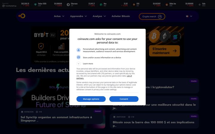 Screenshot of coinaute.com