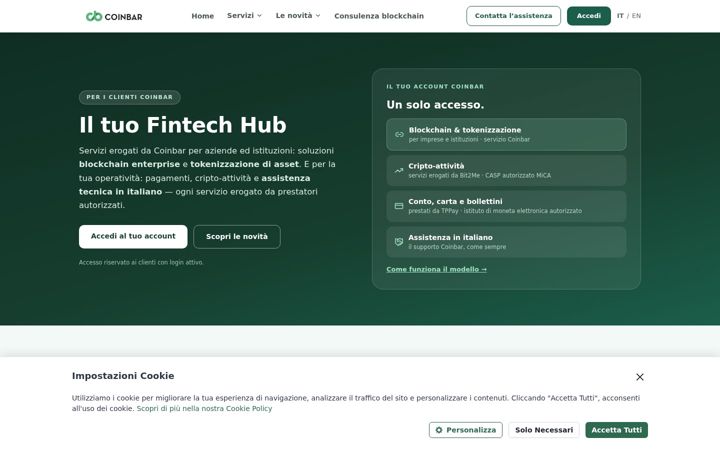 Екранна снимка на coinbar.io