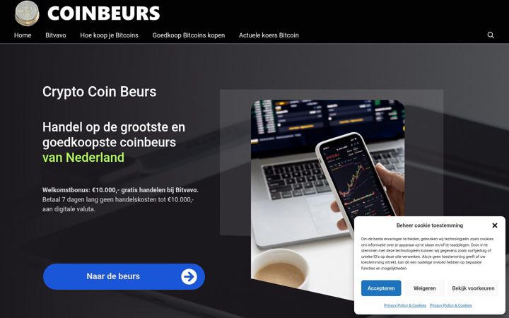 Screenshot of coinbeurs.nl