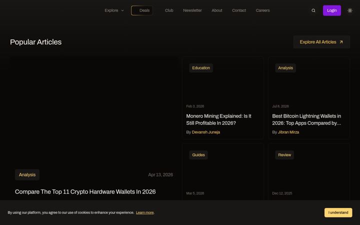 Screenshot of coinbureau.com
