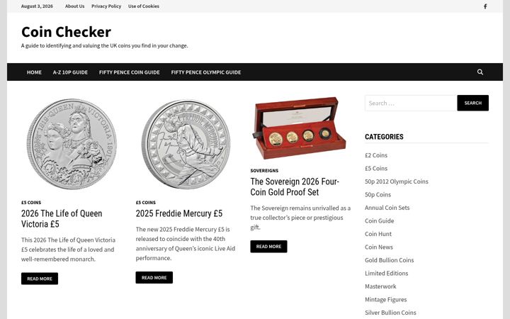 Screenshot of coinchecker.co.uk