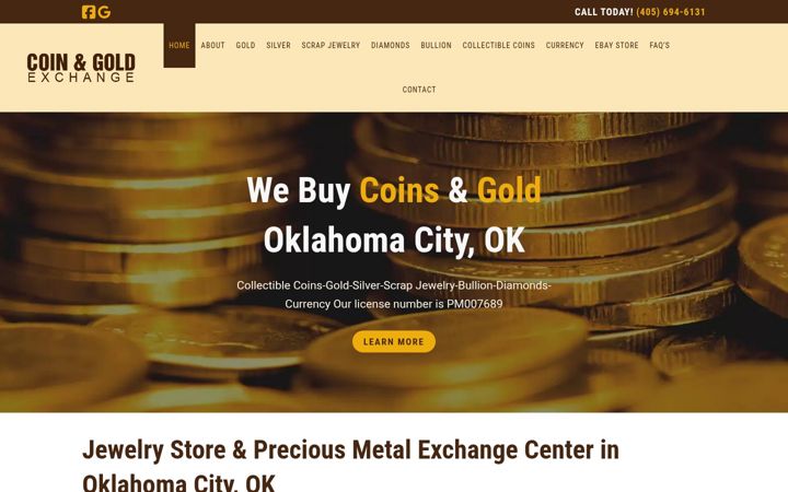 Screenshot of coindealersokc.com
