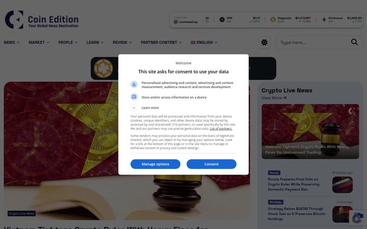 Screenshot of coinedition.com