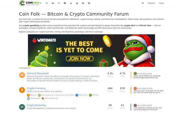 Screenshot of coinfolk.net