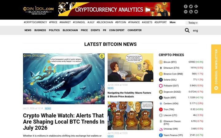 Screenshot of coinidol.com