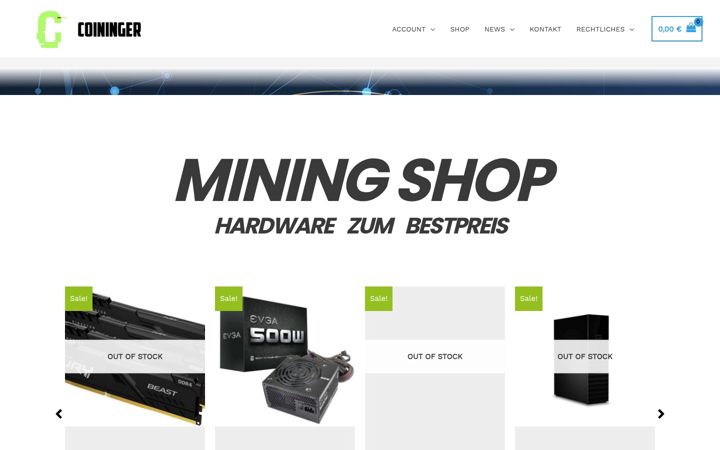 Screenshot of coininger.com
