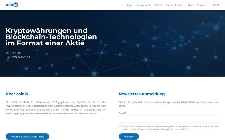 Screenshot of coinix.capital