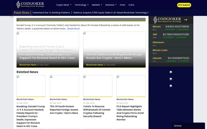 Screenshot di coinjoker.in