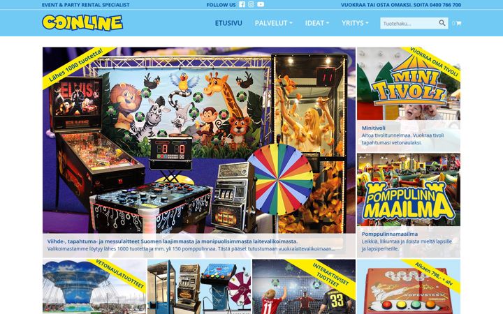 Skærmbillede af coinline.fi
