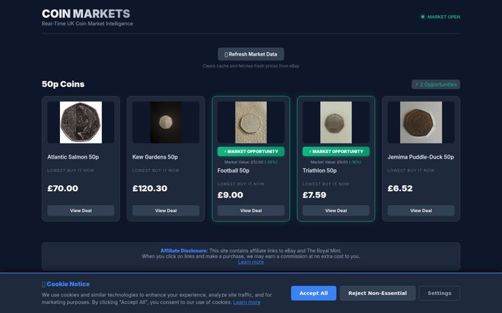 Screenshot of coinmarkets.co.uk