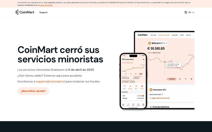 Skærmbillede af coinmart.es