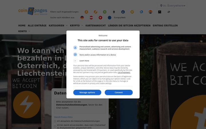 Екранна снимка на coinpages.io
