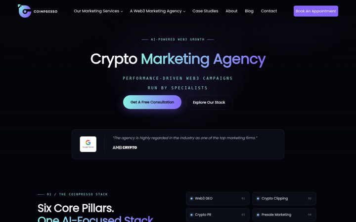 Екранна снимка на coinpresso.io