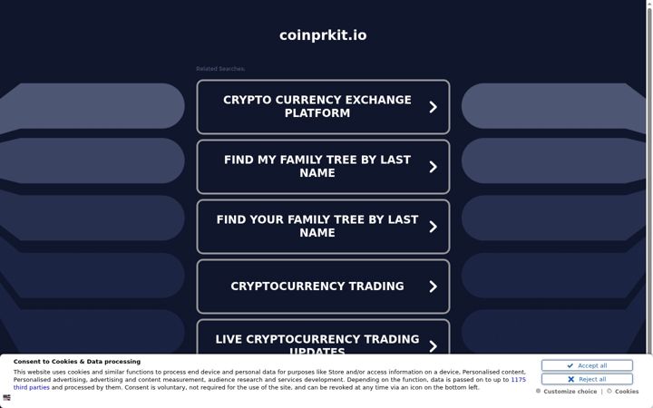 Екранна снимка на coinprkit.io
