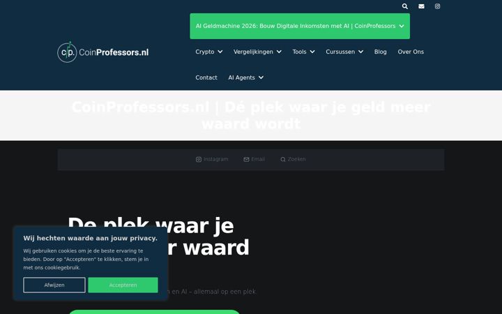 Screenshot of coinprofessors.nl