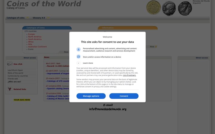 Captura de pantalla de coins-world.org